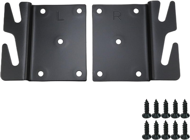 Mcredy 4 PCS Black Heavy Duty Wood Bed Replacement Parts Bed Rail Hooks Brackets for Headboard Bracket Replacement with Screws, Your DIY Solution - Image 2